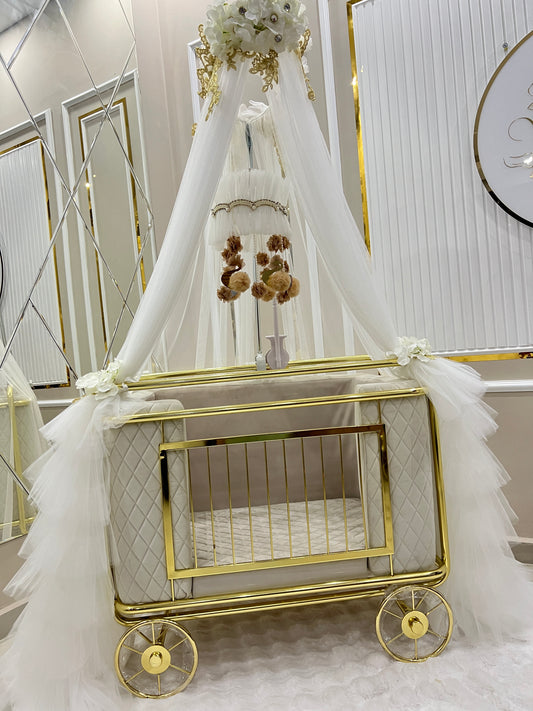 Pătuț Alb Angelic Gold