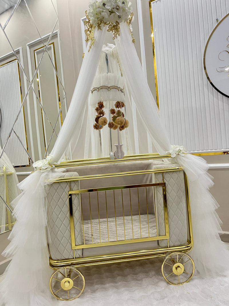 Pătuț Alb Angelic Gold