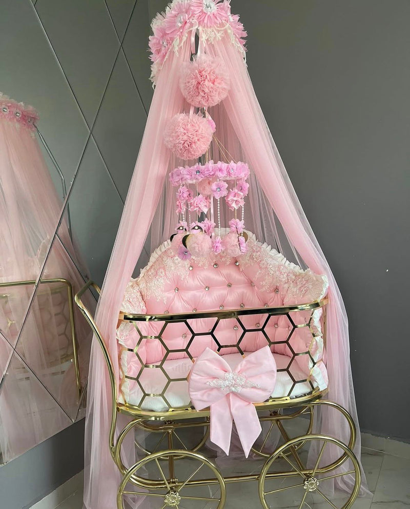 Pătuț Bebe Pink Fagure