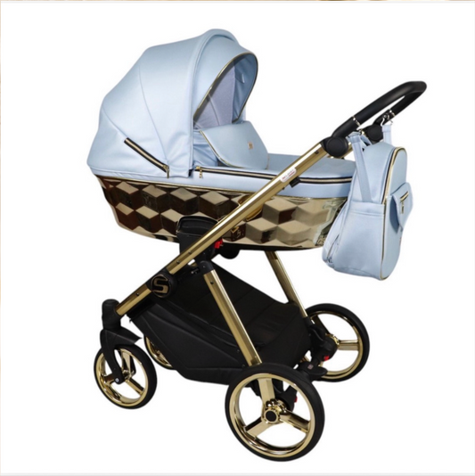 Cărucior Aygo Light Blue & Gold