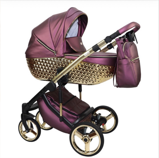 Cărucior Happy Extra Burgundy & Gold