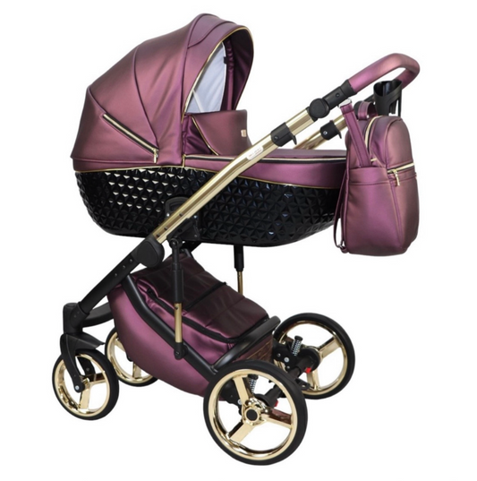 Cărucior Happy Standard Burgundy Black & Gold