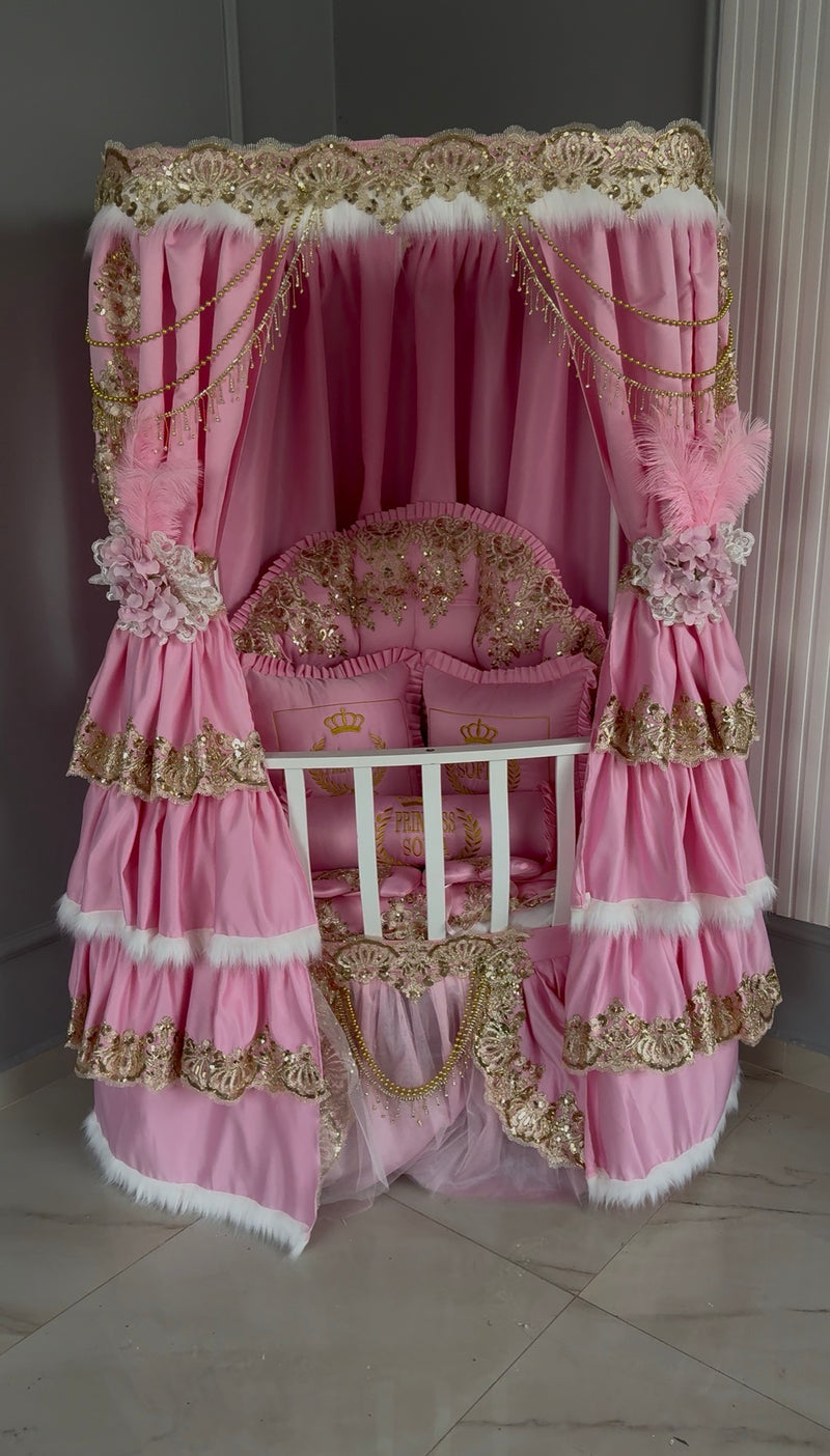 Pătuț Princess Pink Gold