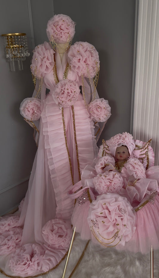 Set Pătuț Tip Balansoar Queen Pink